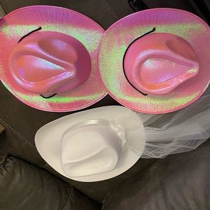 Bridal cowgirl bachelorette hats